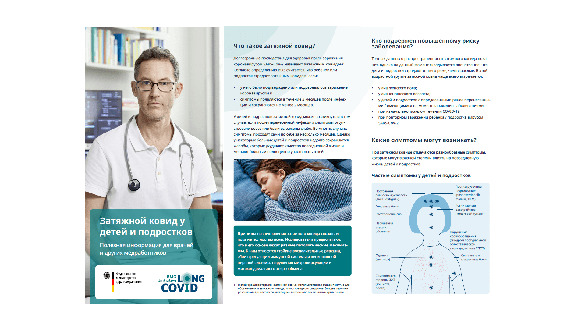 Листовка: Длительный COVID у детей и подростков - полезная информация для врачей и практикующих специалистов