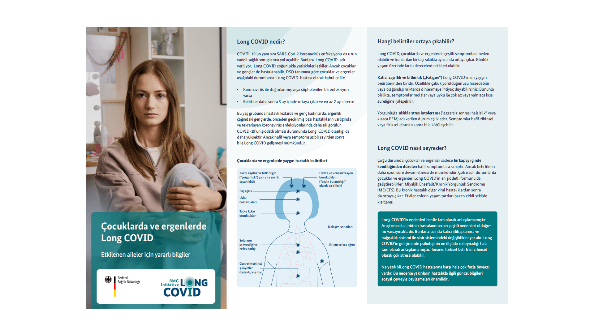 Broşür: Çocuklarda ve ergenlerde uzun COVID - Etkilenen aileler için faydalı bilgiler