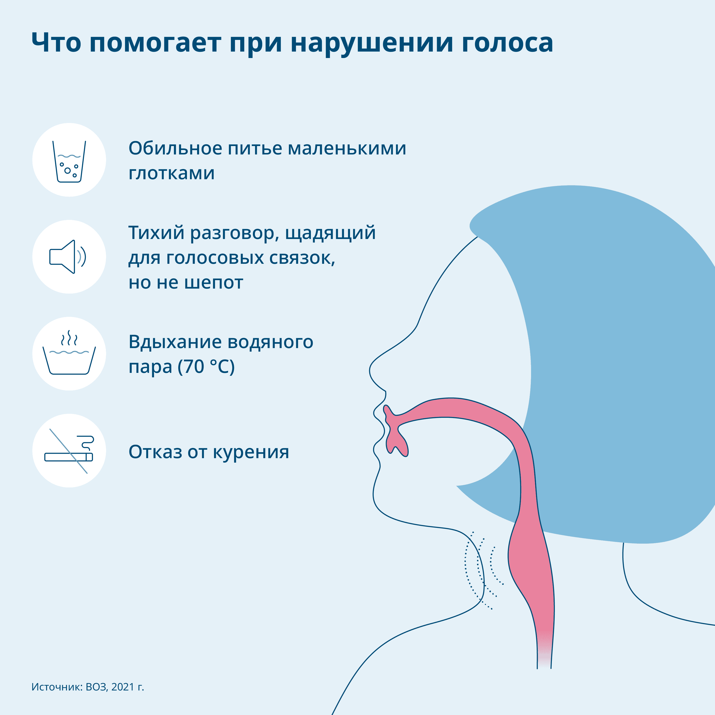 Графика: Советы, как справиться с нарушением голоса, можно увидеть область рта и горла в человеческом теле